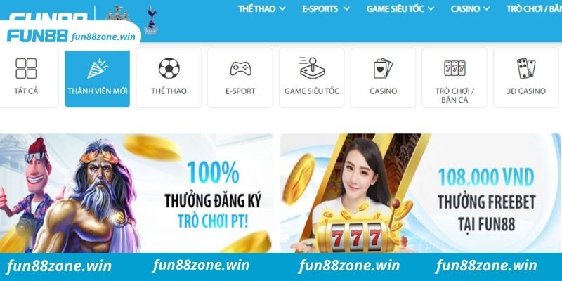 Khuyến mãi Fun88 dành cho tân thủ